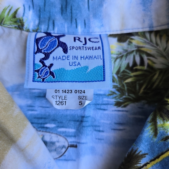RJC toddler boys Tropical Island Palms Ocean made in Hawaiian - Picture 3 of 5